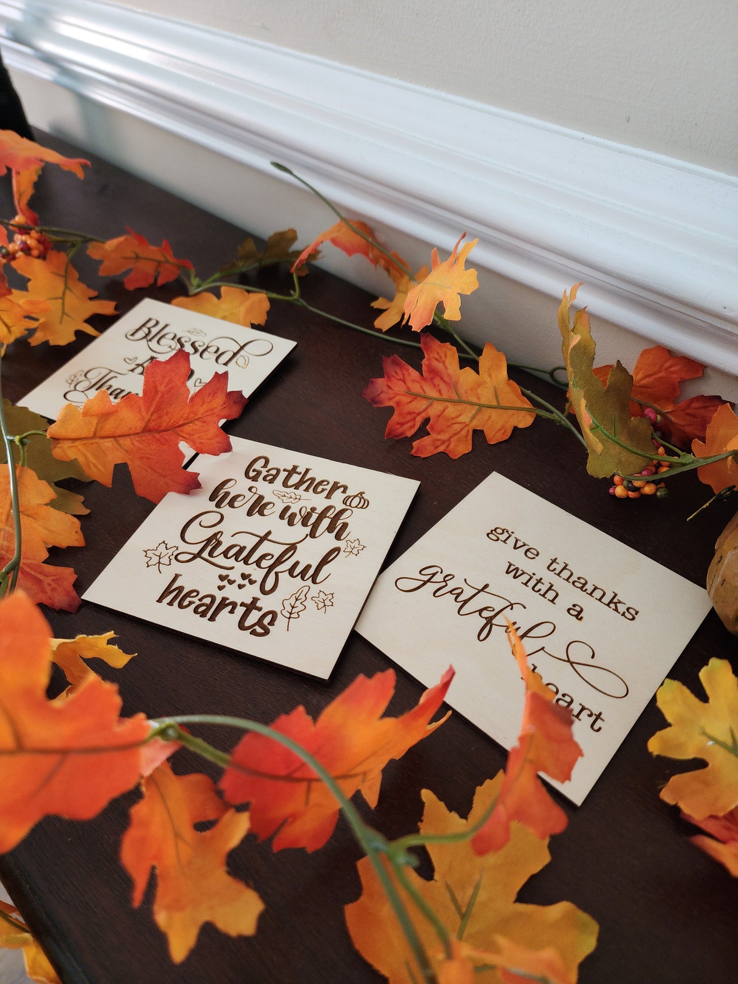 Interchangeable Insert - Gather Here with Thankful Hearts