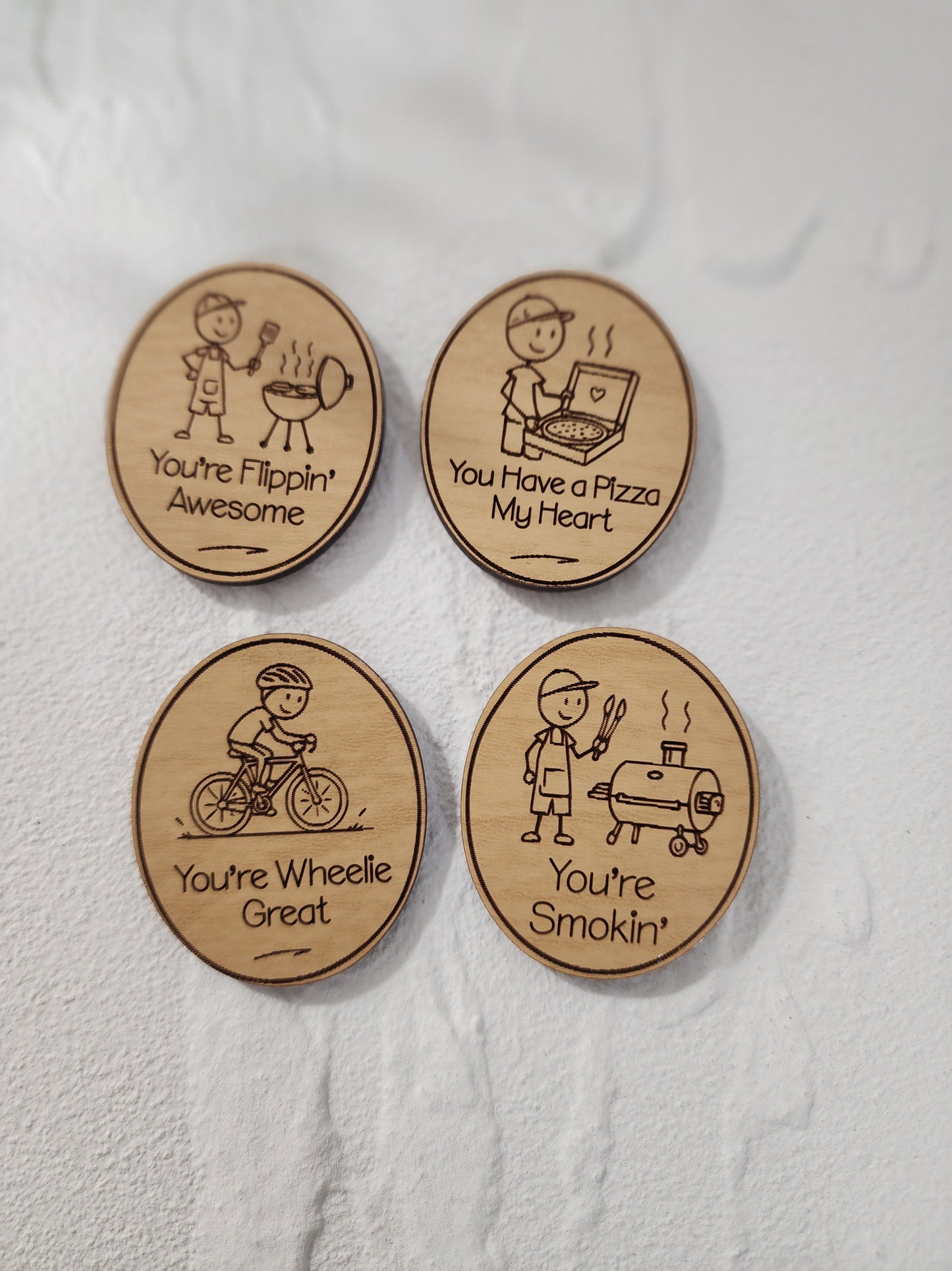 Dad Joke Magnets – Funny Laser Engraved Wooden Magnets