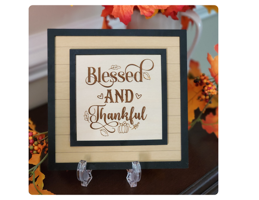 Interchangeable Insert - Blessed and Thankful