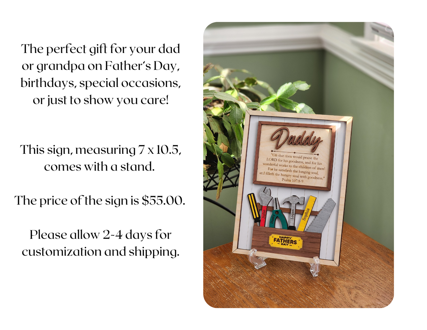Dad's Tool Box Sign