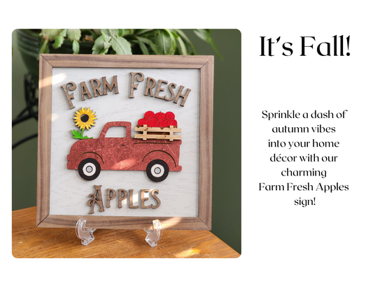 Farm Fresh Apples Wooden Sign