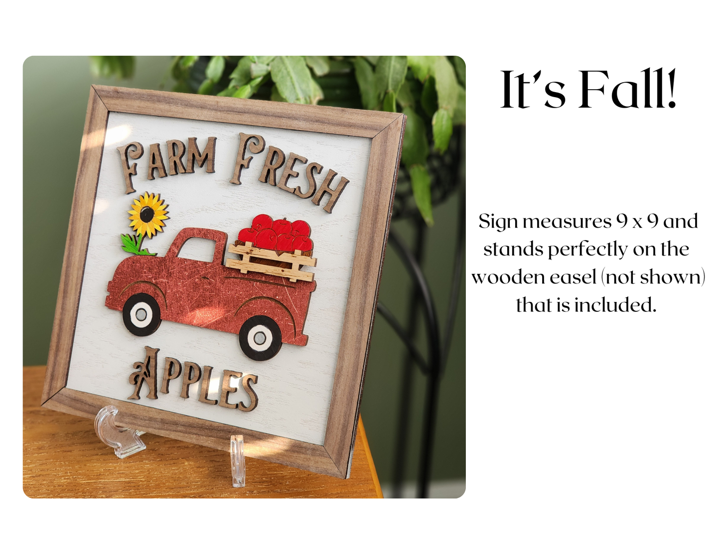 Farm Fresh Apples Wooden Sign