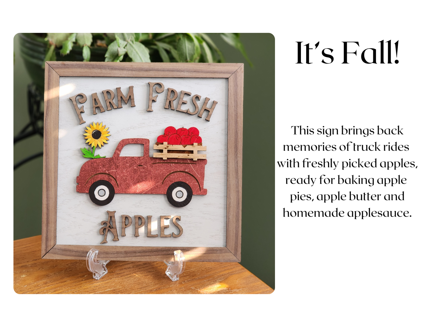 Farm Fresh Apples Wooden Sign