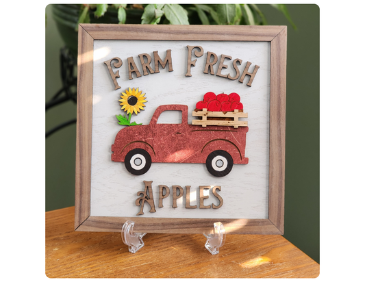 Farm Fresh Apples Wooden Sign