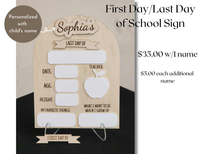 First Day of School Sign