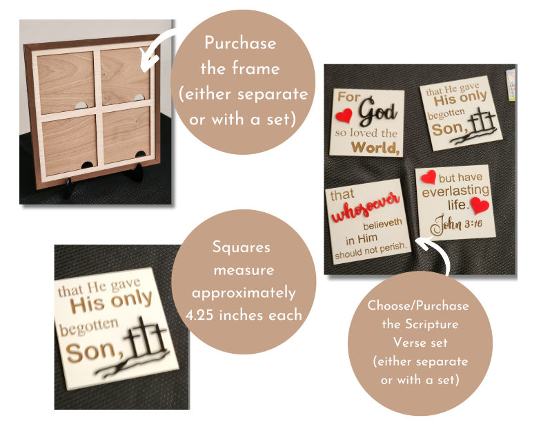 John 3:16 Interchangeable Insert Set (Set of 4)