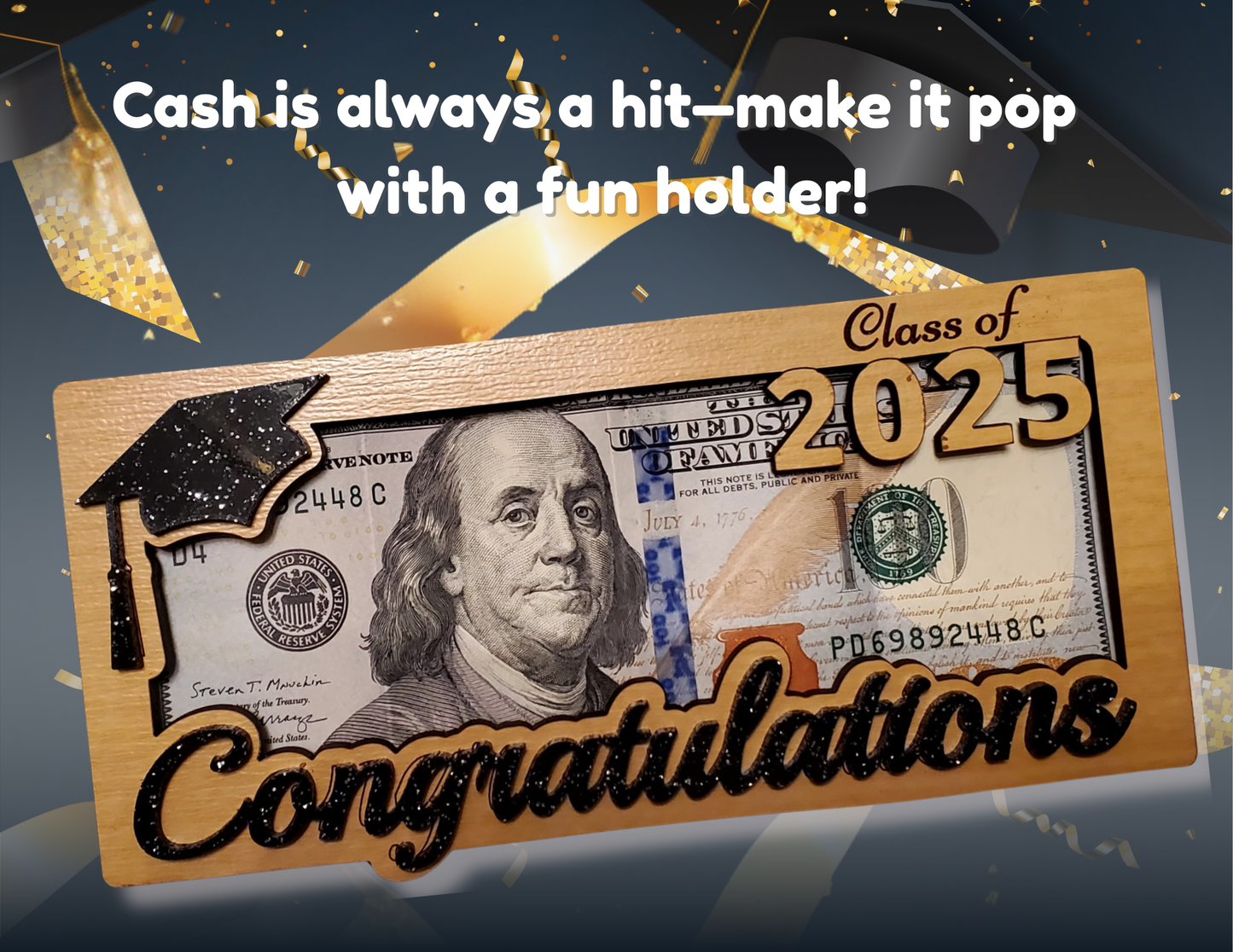 Personalized Graduation Cash Holder