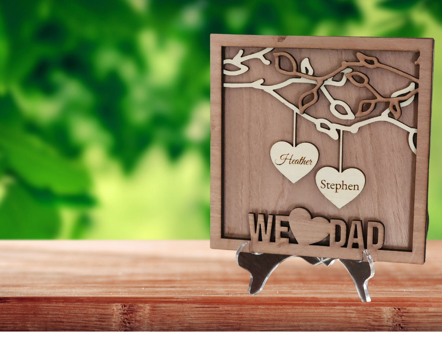Dad "Hanging Hearts" Family Tree