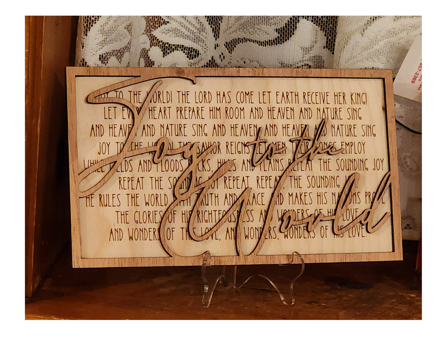 Joy to the World - Christmas Carol Sign