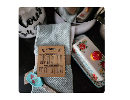 Handmade Wooden Kitchen Conversion Towel Tag