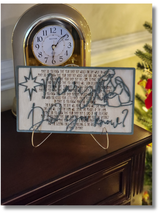 Mary Did You Know? - Christmas Carol Sign
