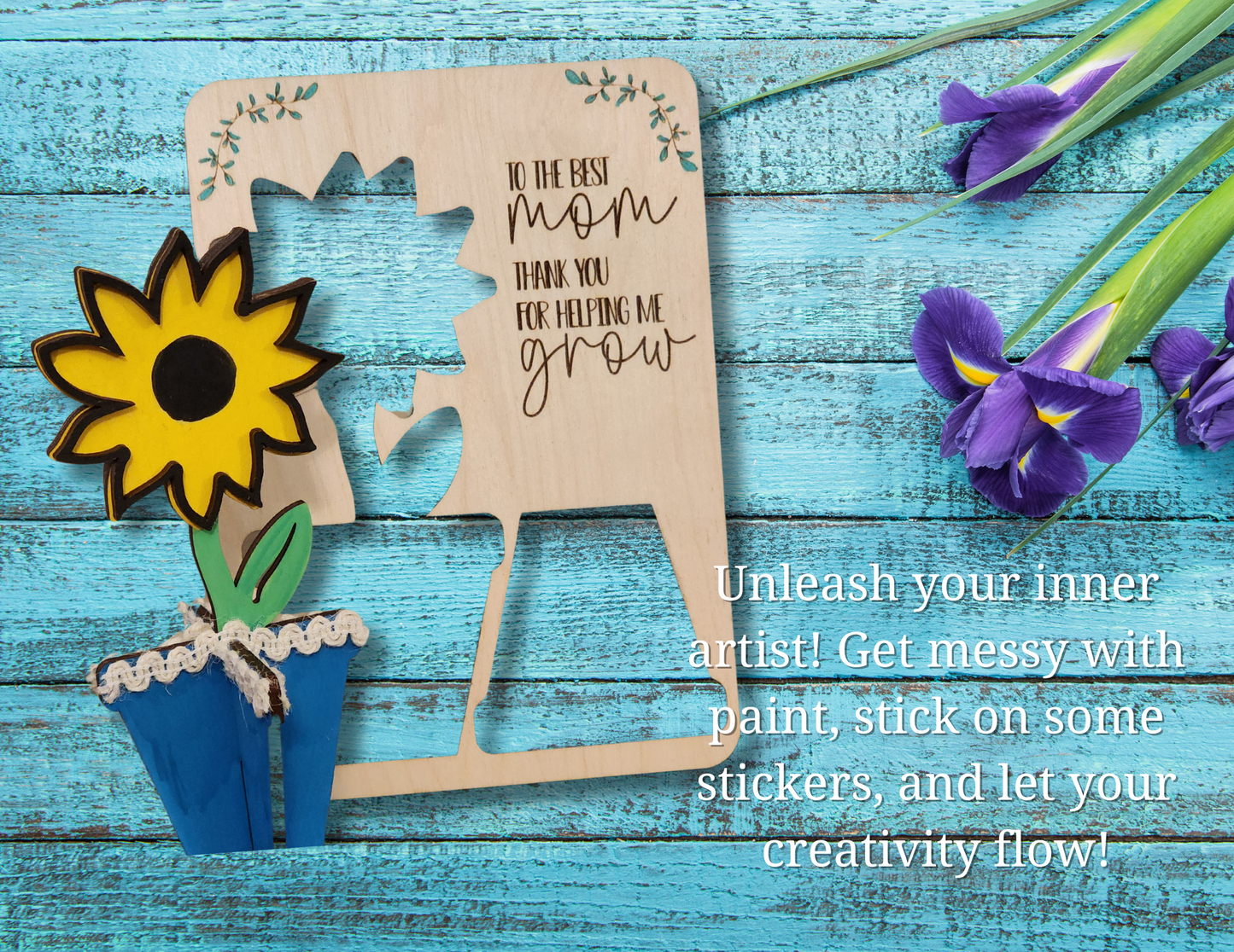Mother's Day Wooden "Punch out" Card