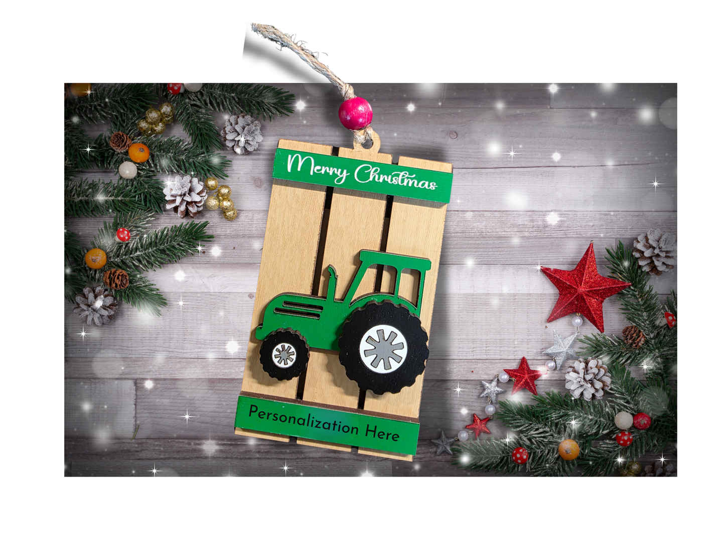 Personalized Christmas Gift Card Holder – Handmade Wooden Ornament