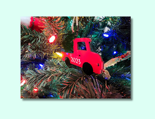 Christmas Red Truck Ornament