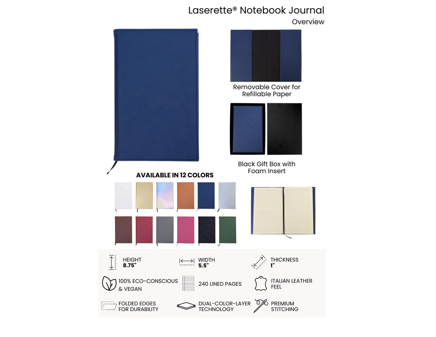 Prayer & Blessings Refillable Leatherette Journal – Personalized KJV Scripture Journal Gift