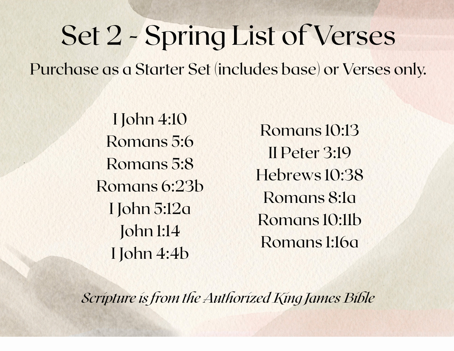 New Scripture of the Week Starter Set 13 KJV Bible Verses for Daily Encouragement