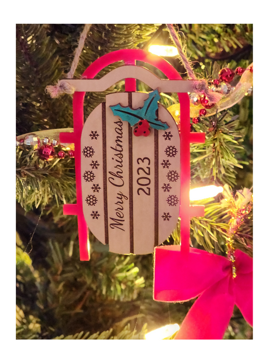 Christmas Sled Ornament