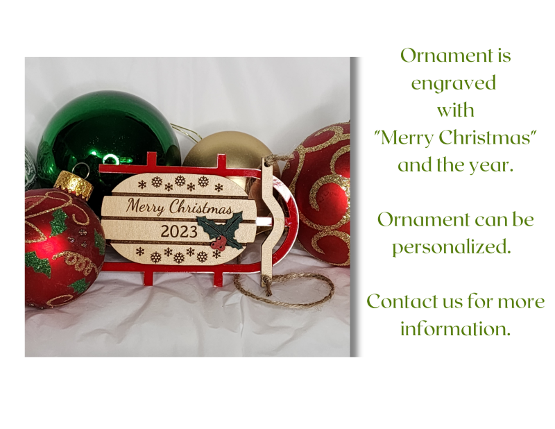 Christmas Sled Ornament