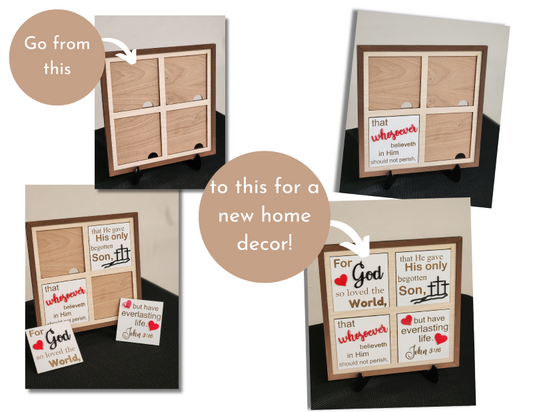 John 3:16 Interchangeable Insert Set (Set of 4)