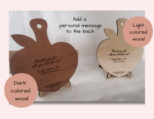 Teacher Desk Sign - Apple Shaped with Stand