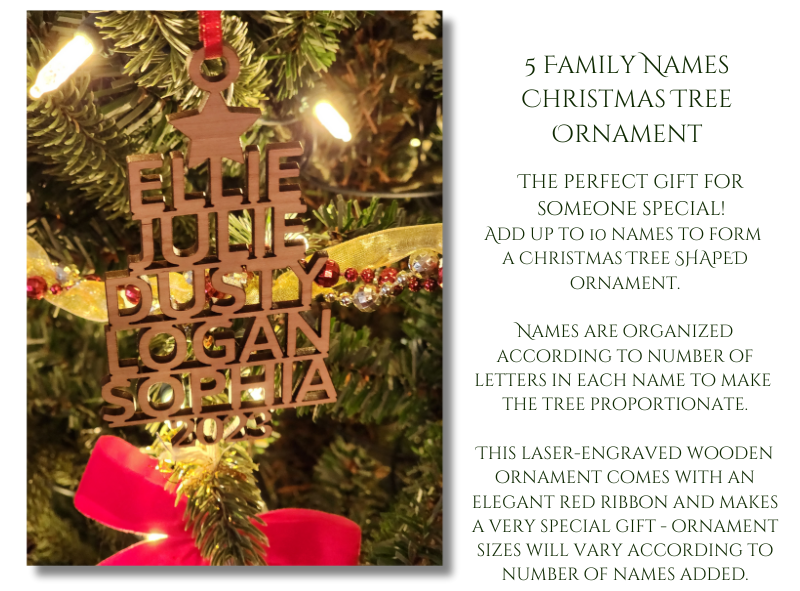 Family Names Christmas Ornament