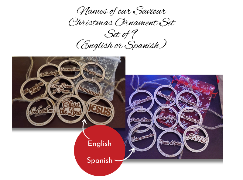 Names of Our Saviour Christmas Ornaments
