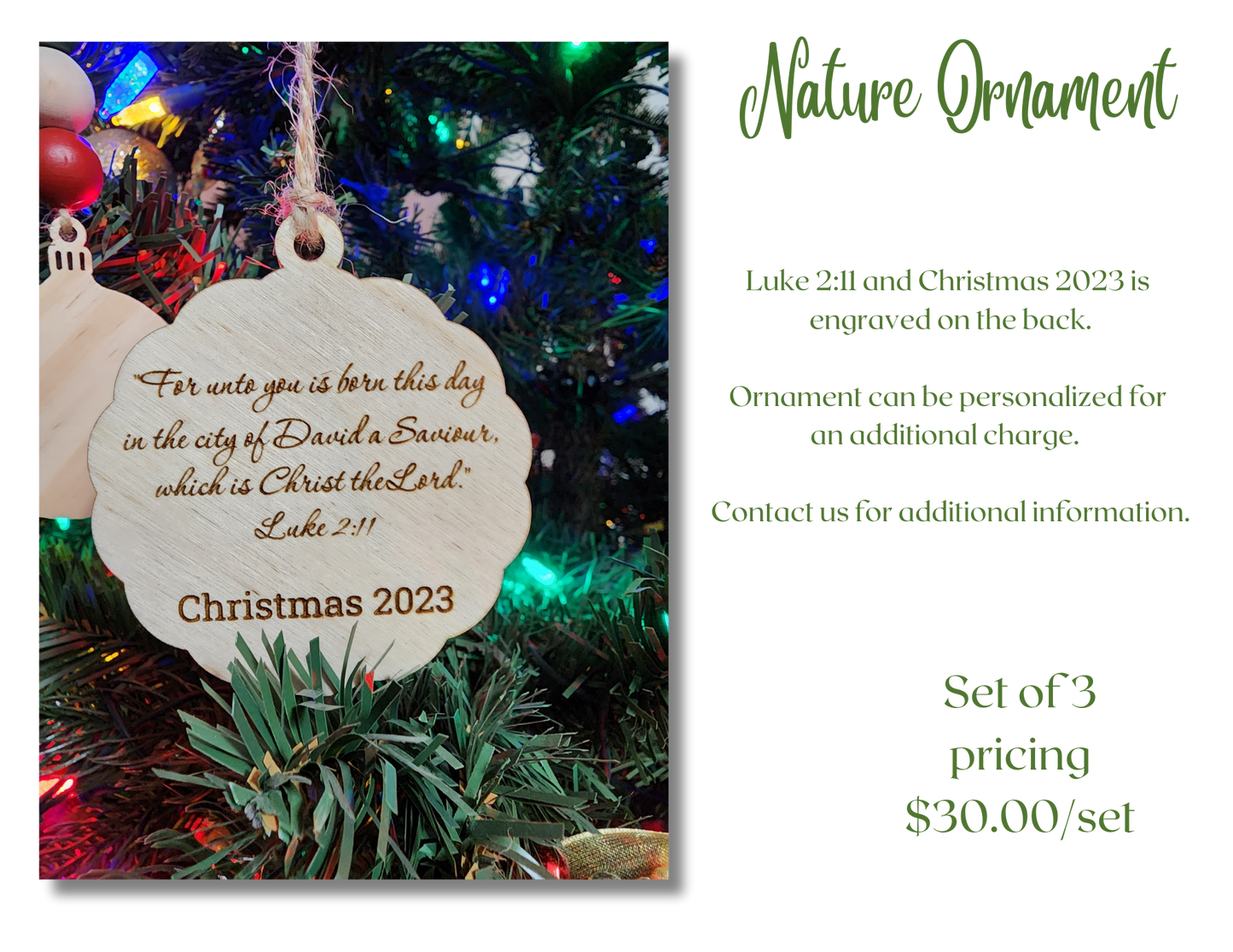 Christmas Nature Ornaments