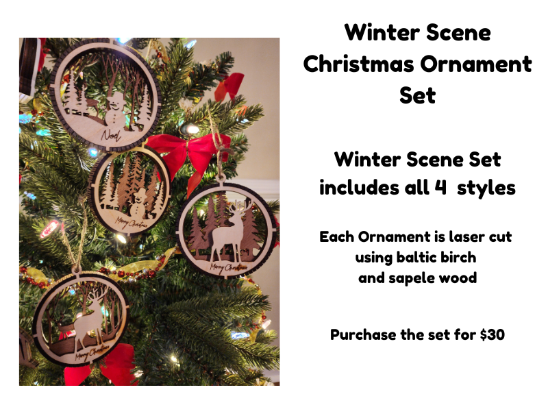 Winter Scene Ornaments