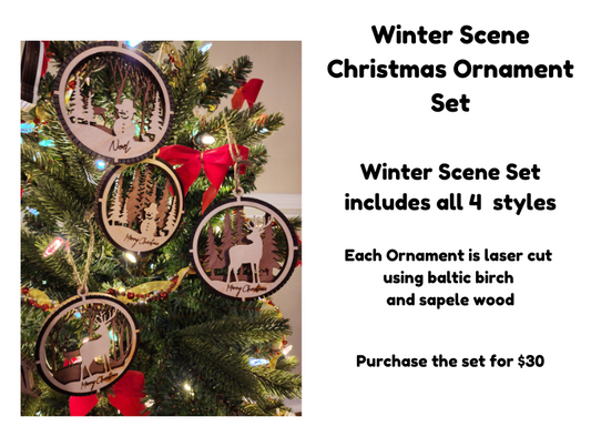 Winter Scene Ornaments