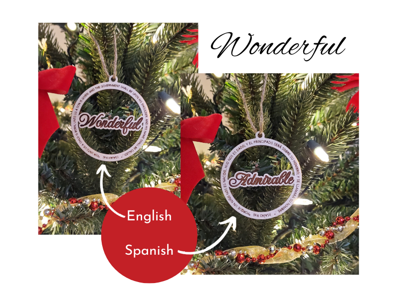 Names of Our Saviour Christmas Ornaments