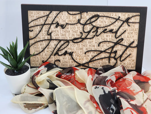 How Great Thou Art Wooden Sign