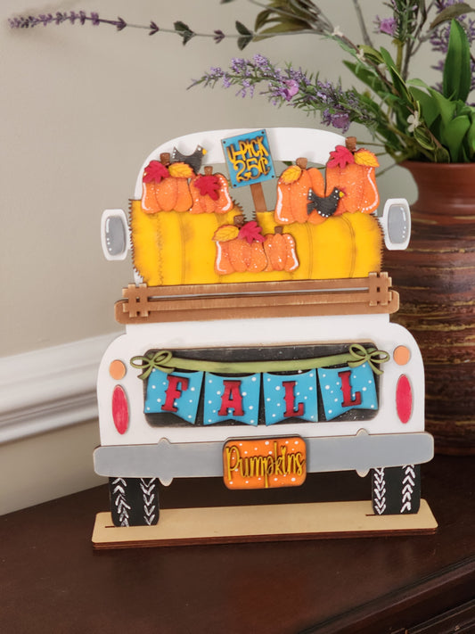 Colorful Fall Interchangeable Add-On – Haybales, Playful Crows & Pumpkins – Vibrant Autumn Home Decor Set