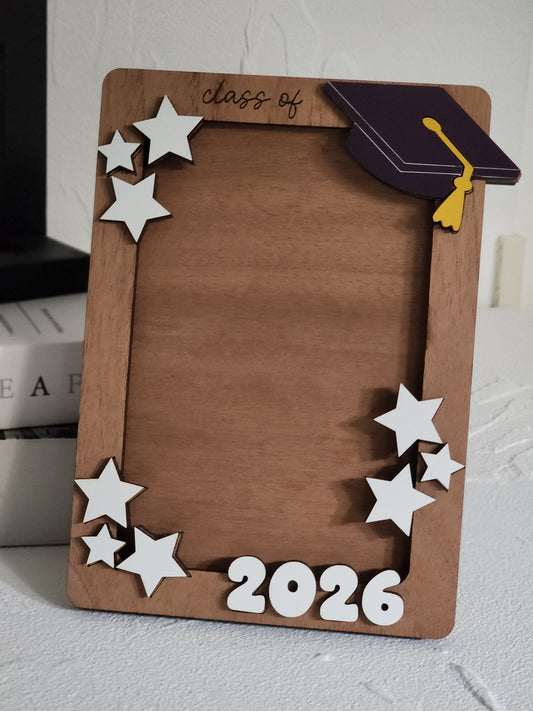 Graduation Photo Frame – Class of 2026 Wooden Picture Frame