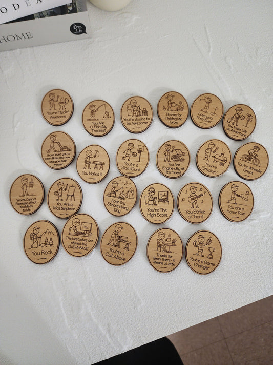 Dad Joke Magnets – Funny Laser Engraved Wooden Magnets
