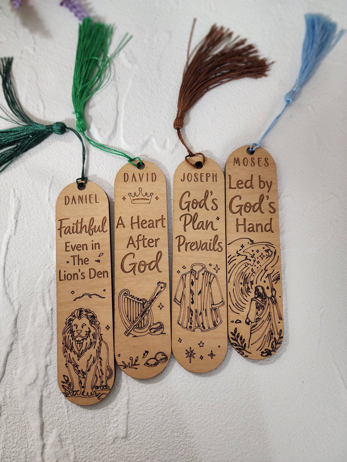 Men of the Bible Laser Engraved Wood Bookmark