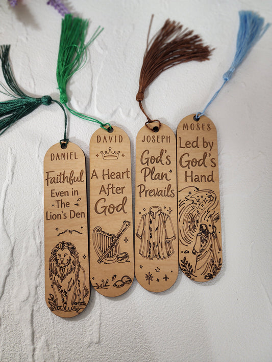 Men of the Bible Laser Engraved Wood Bookmark