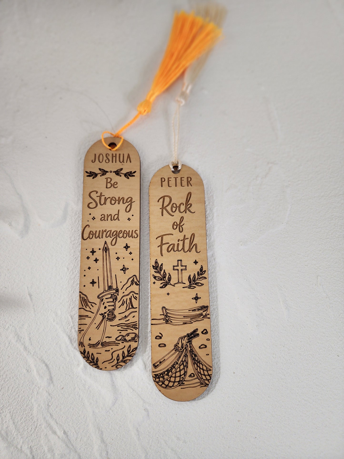 Men of the Bible Laser Engraved Wood Bookmark
