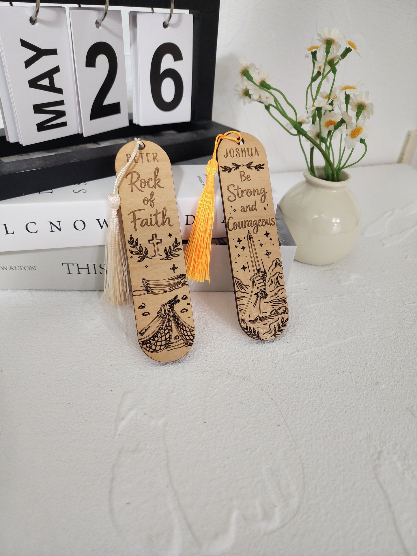 Men of the Bible Laser Engraved Wood Bookmark