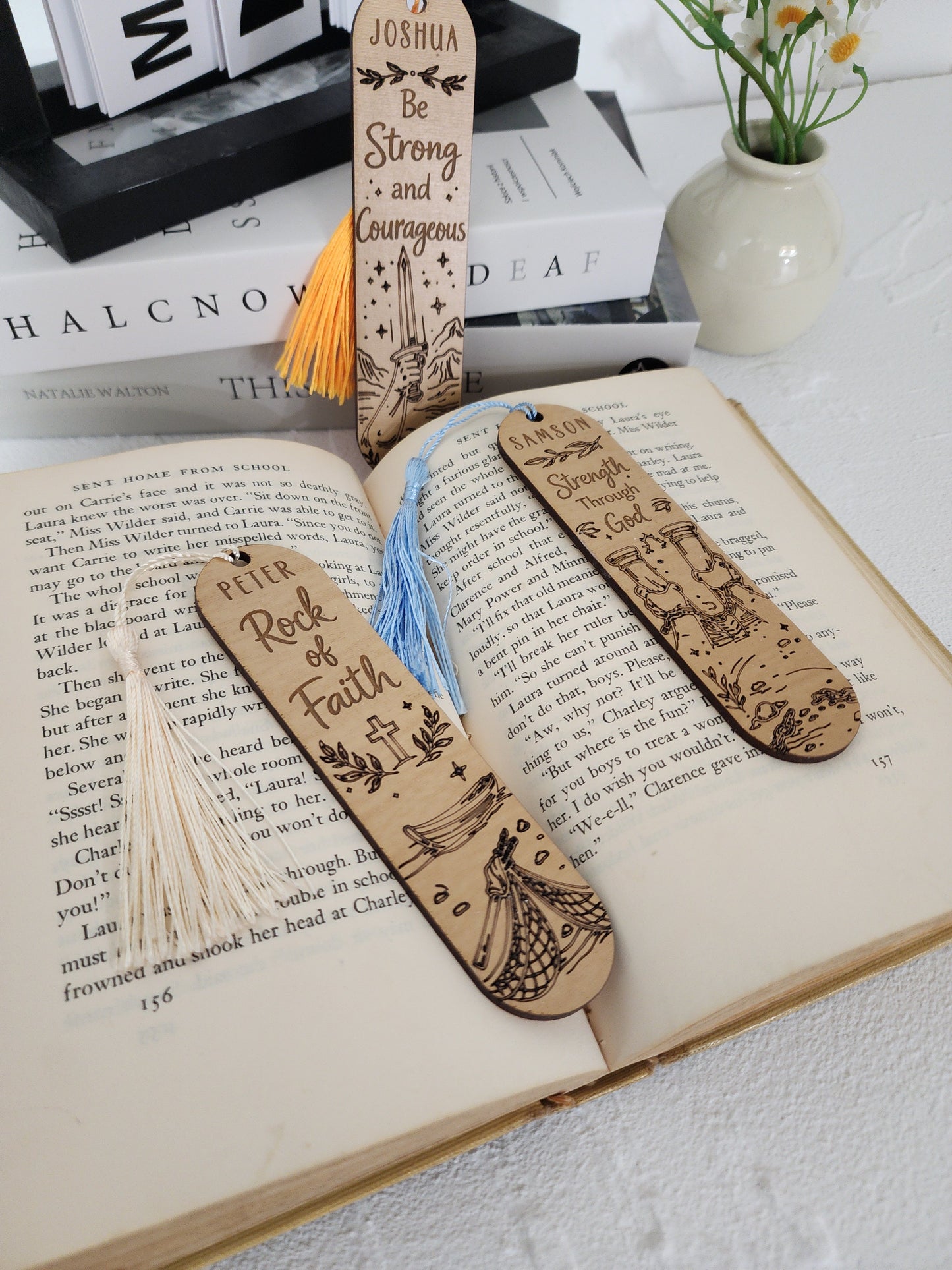 Men of the Bible Laser Engraved Wood Bookmark