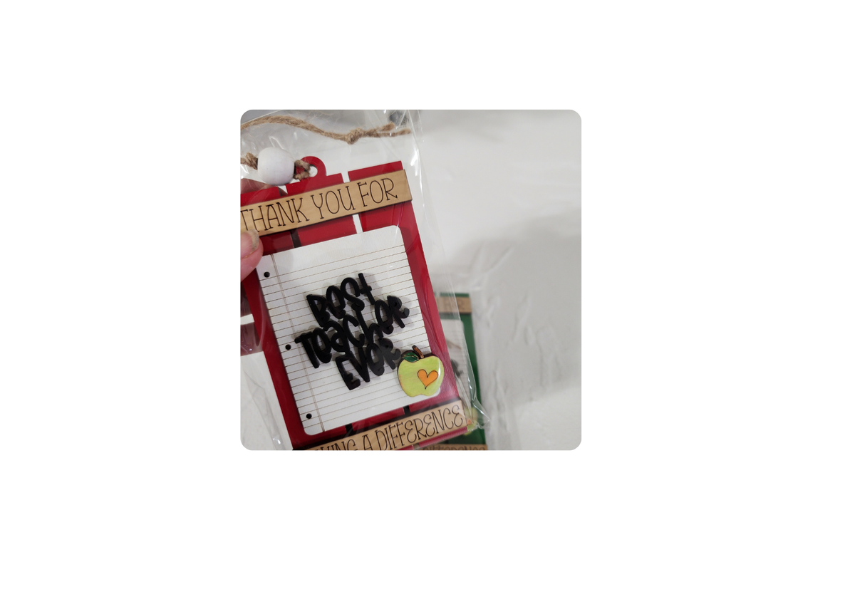 Best Teacher Ever Gift Card Holder Ornament