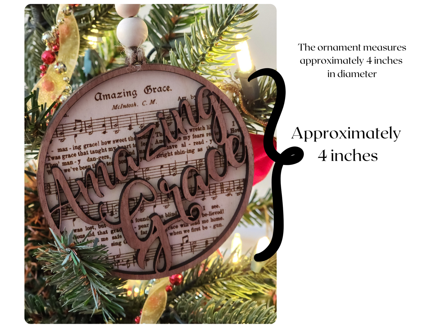 Amazing Grace Christmas Ornament