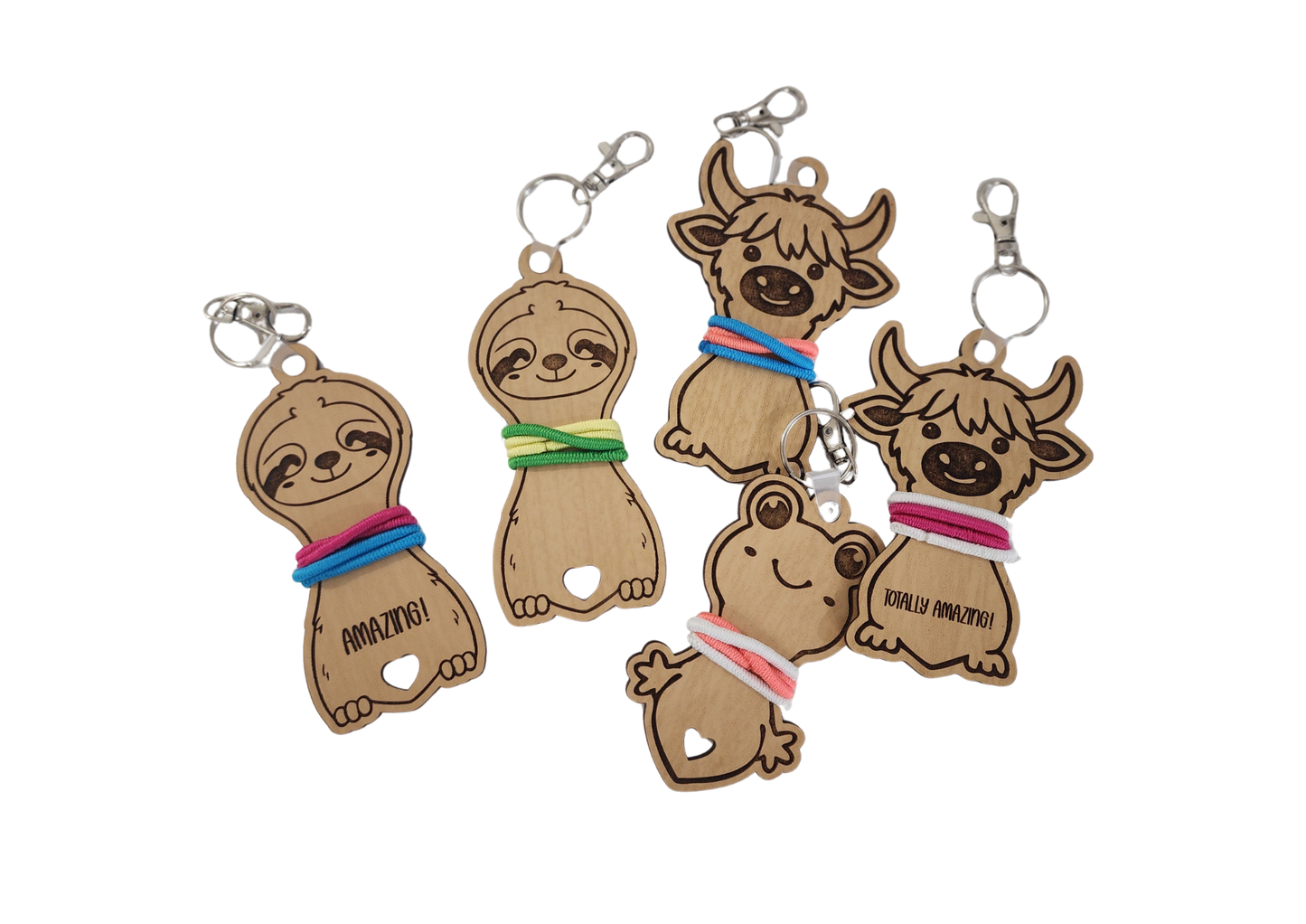 Personalized Animal Hair Tie Bag Tag