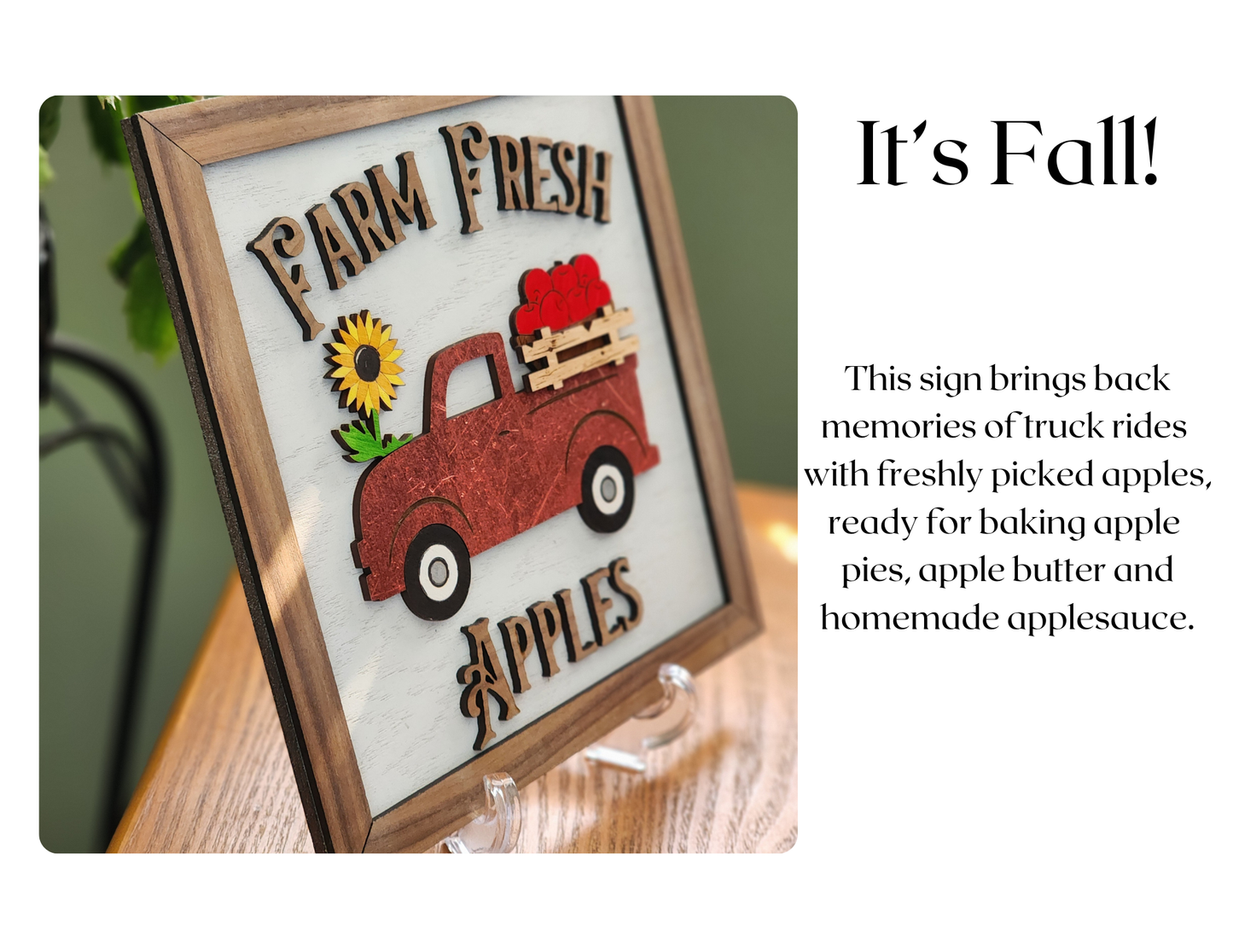 Farm Fresh Apples Wooden Sign