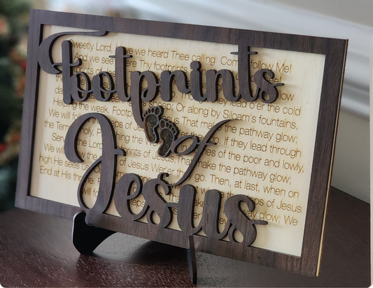 Footprints of Jesus – Inspirational Christian Faith Décor