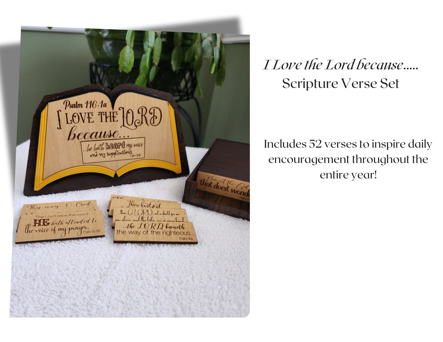 "I Love the Lord because..." 52- Verse Scripture Set