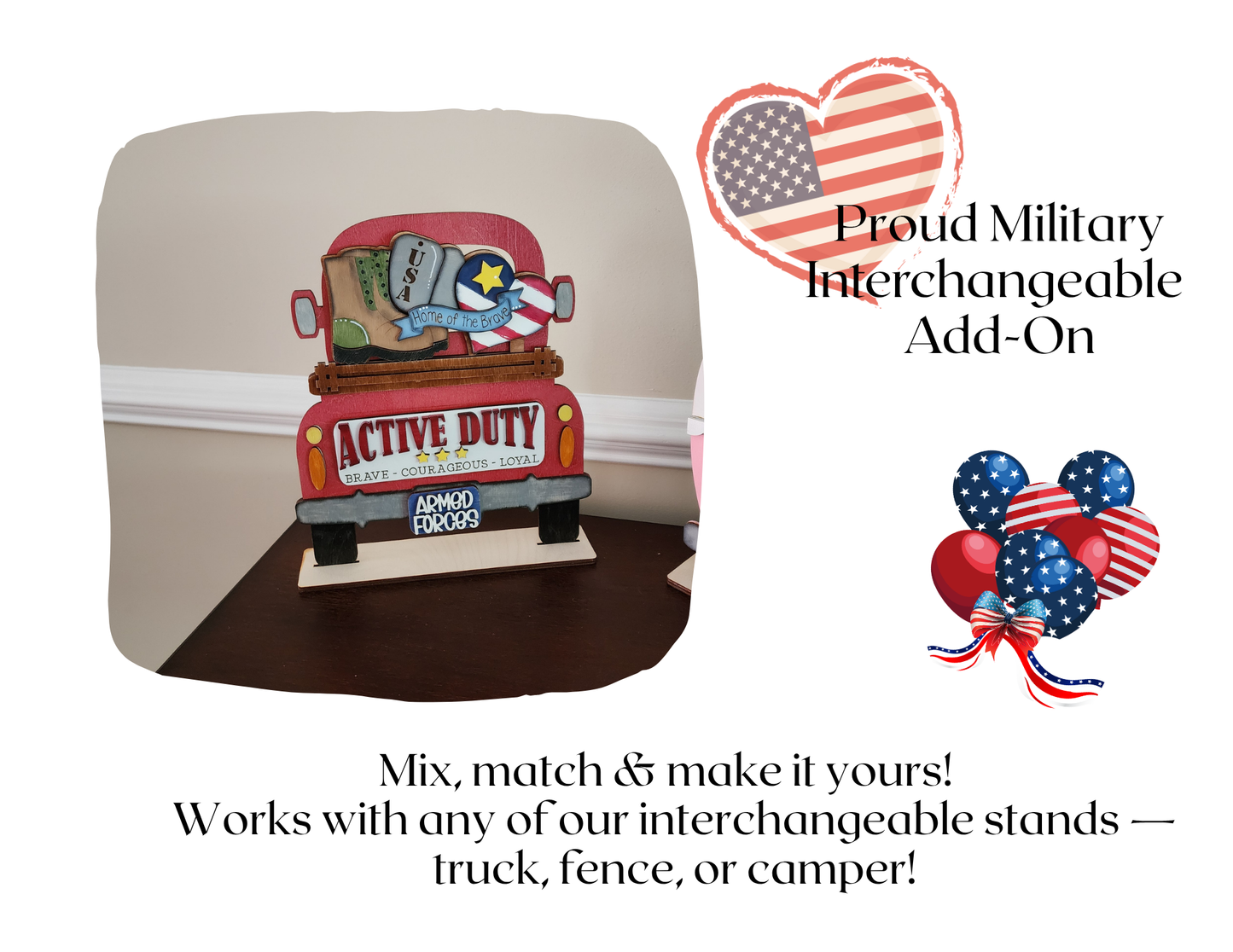 Proud Military Interchangeable Add-On