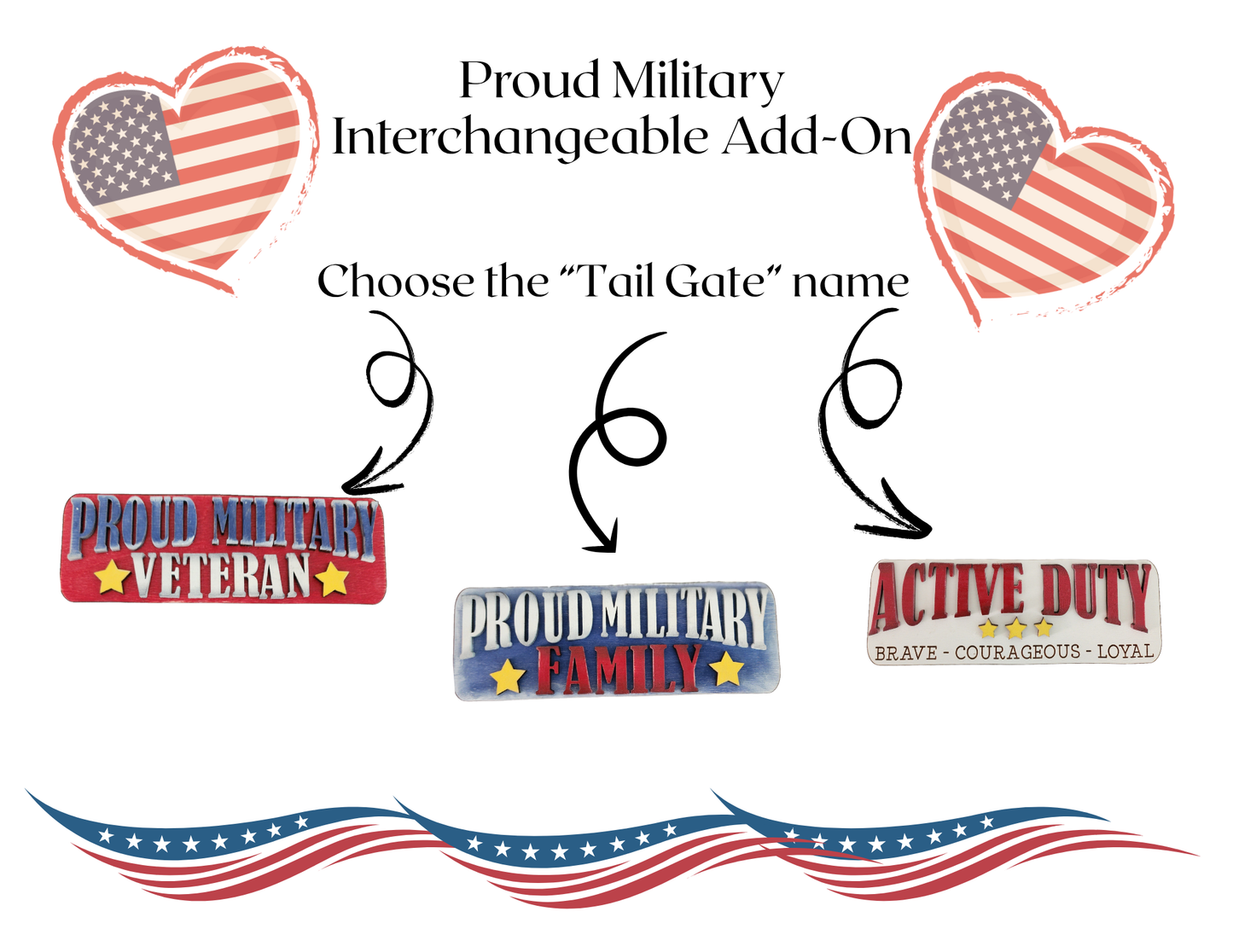 Proud Military Interchangeable Add-On