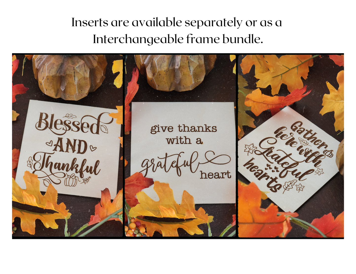 Interchangeable Insert - Blessed and Thankful