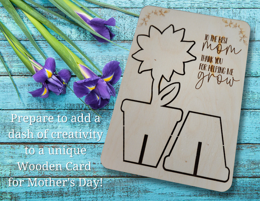 Mother's Day Wooden "Punch out" Card