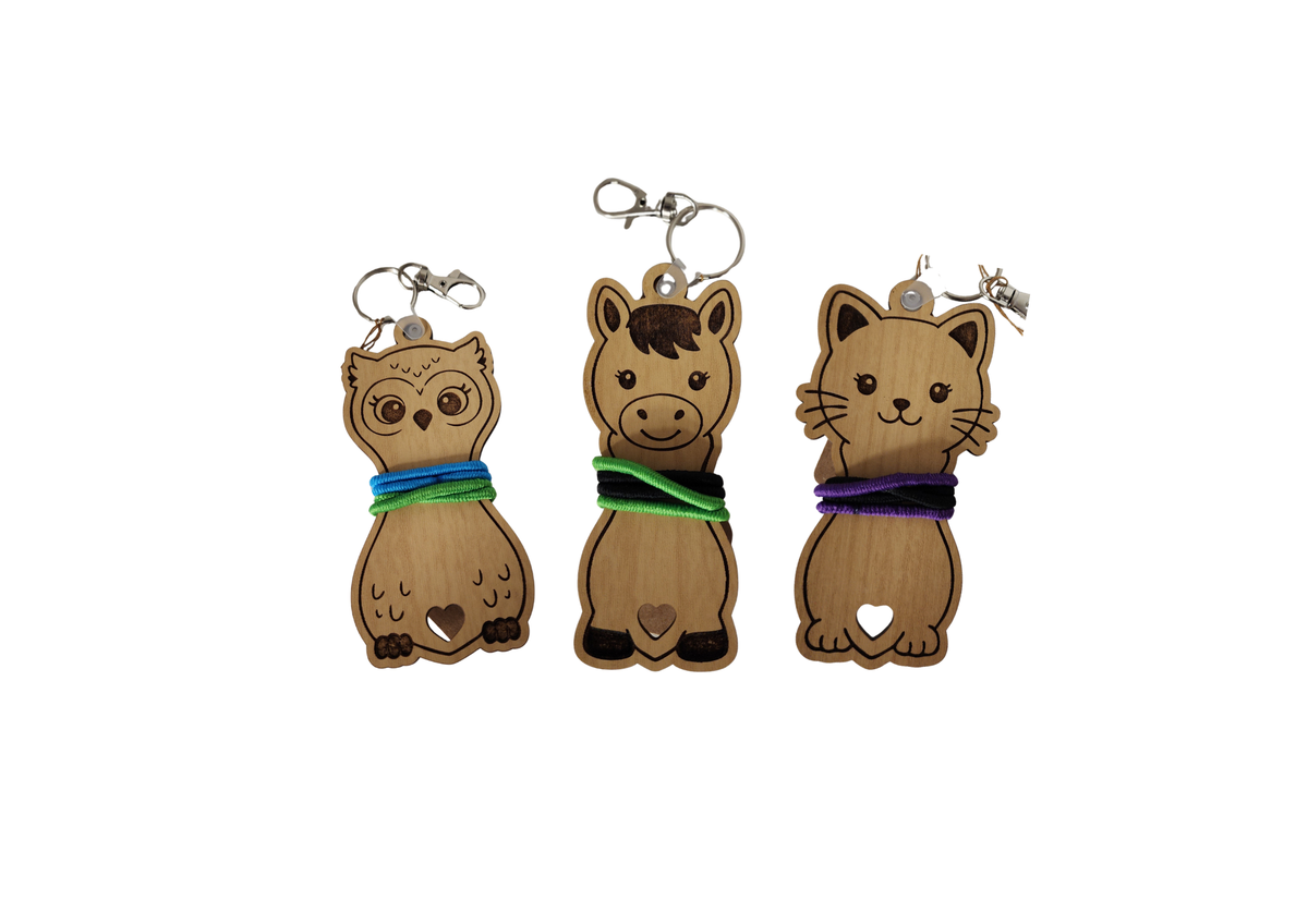 Personalized Animal Hair Tie Bag Tag